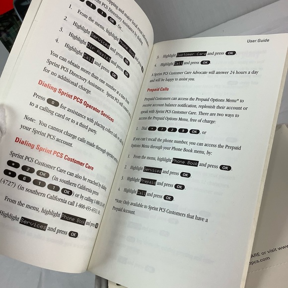 SPRINT PCS TOUCHPOINT FLIP CELL PHONE W/ Box, Manual, Charger, Stand - Picture 10 of 13